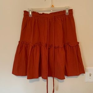 Burnt orange skirt